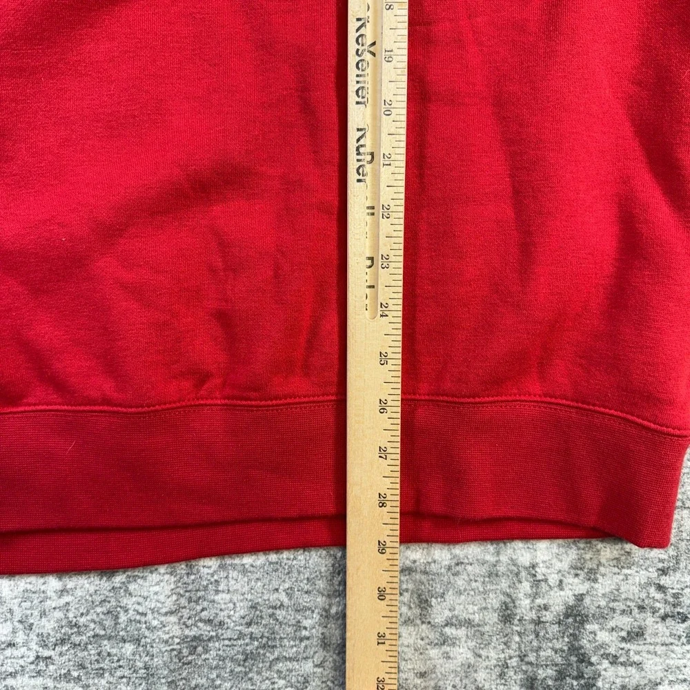 NEW Y2K Nike Sweatshirt Mens XL Red Crewneck Fleece Swoosh Silver Tag 2005 NOS